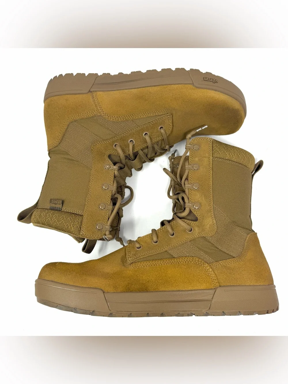 Lems Shoes Men’s Tactical Pro Tall Combat Boots Sz 13 Coyote Brown Vibram GUC